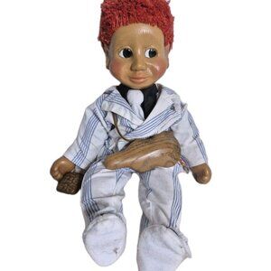 Vintage Naber Kids 1991 "BENNI" #114 Wooden Handmade Doll 18"